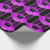 卒業キャップフェイクライン岩名前をカスタムする ラッピングペーパー (角)