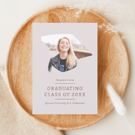 卒業キャップマルーンピンク1写真卒業 案内状