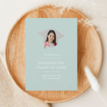 卒業キャップミントグリーン1写真卒業