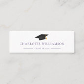 卒業キャップモダンシンプルパープルコール スキニー名刺 (正面)