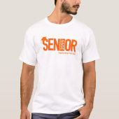 卒業キャップ付きオレンジSENIOR Tシャツ (正面)