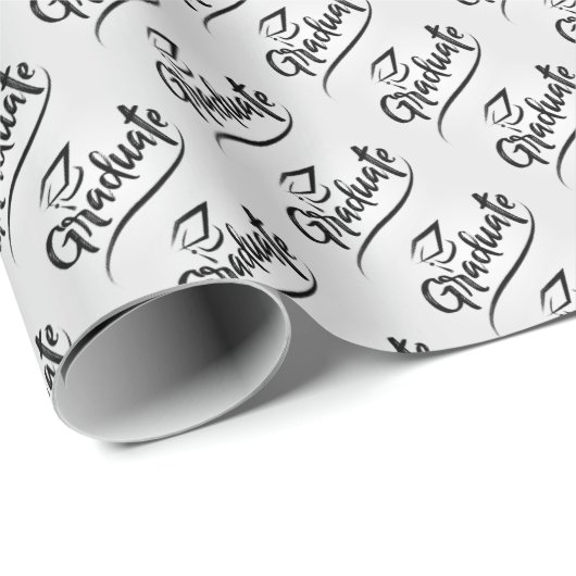 卒業キャップ付き ラッピングペーパー (ロールコーナー)