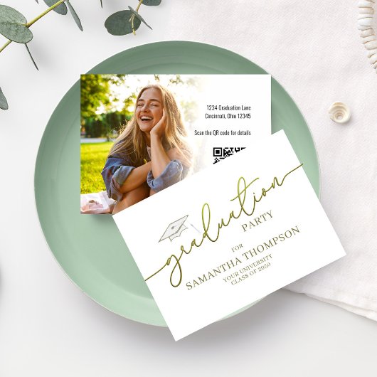 卒業キャップ写真パーティー挿入 名刺