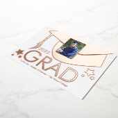 卒業キャップ写真プレス箔発表 箔招待状 (回転した状態)