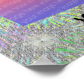 卒業キャップ及びタッセルパーソナライズされた写真 ポスター (角)