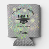 卒業キャップ及びタッセルパーソナライズされた 缶クーラー (裏面)