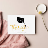 卒業キャップ及びタッセルフェイク金ゴールド サンキューカード