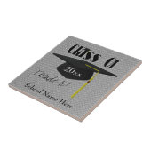 卒業キャップ及びタッセル記念パーソナライズされた品 タイル (側面)