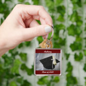 卒業キャップ及びディプロマ角型キーチェーン キーホルダー (手)