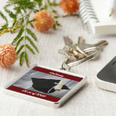 卒業キャップ及びディプロマ角型キーチェーン キーホルダー (側面)