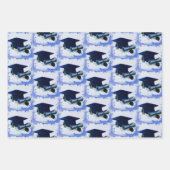卒業キャップ及び卒業証書コレクション ラッピングペーパーシート (正面)