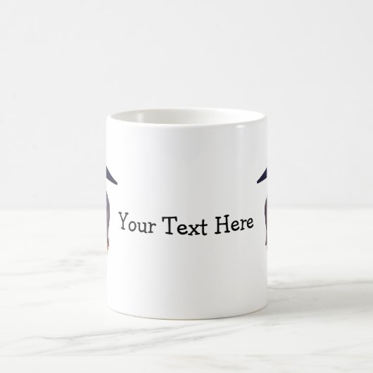 卒業キャップ可愛いマスティフパーソナライズされた コーヒーマグカップ (中央)