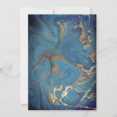 卒業キャップ大理石金ゴールド卒業パーティー 招待状 (裏面)