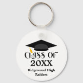 卒業キャップ学名 キーホルダー (正面)