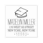 卒業キャップ差出人住所スタンプ セルフインキングスタンプ (デザイン)