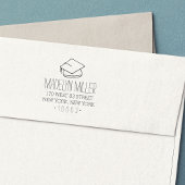 卒業キャップ差出人住所スタンプ セルフインキングスタンプ