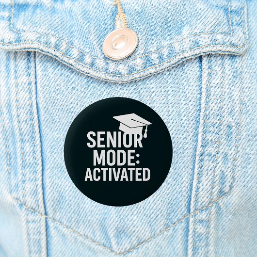 卒業キャップ引用文おもしろいブラック 缶バッジ