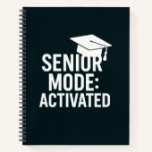 卒業キャップ引用文 おもしろい ノートブック (正面)