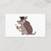 卒業キャップ漫画と可愛いアルマジロ 名刺 (裏面)