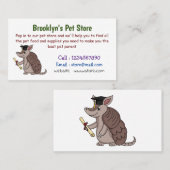 卒業キャップ漫画と可愛いアルマジロ 名刺 (正面/裏面)