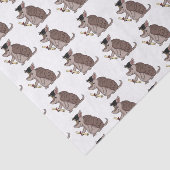 卒業キャップ漫画と可愛いアルマジロ 薄葉紙 (詳細)