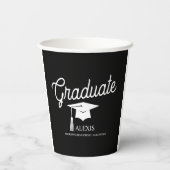 卒業キャップ白黒クラス 紙コップ (裏面)