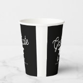 卒業キャップ白黒クラス 紙コップ (右)