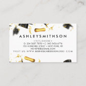 卒業キャップ育ての学校コラージュ 名刺 (裏面)