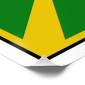 卒業キャップ – スクールカラー金ゴールドと緑 ポスター (コーナー)