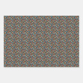 卒業キャップ、タッセルと紙吹雪 ラッピングペーパーシート (正面3)