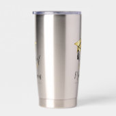 卒業キャップ – タッセルブラック金ゴールドクラス年 保温保冷タンブラー (右面)