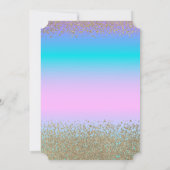 卒業キャップ、ダイヤモンドのホログラフィック卒業 招待状 (裏面)