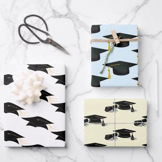 卒業キャップ ラッピングペーパーシート (正面)