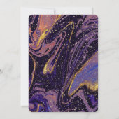 卒業キャップ、紙吹雪石大理石卒業 招待状 (裏面)