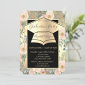 卒業キャップ、花バラ金ゴールド卒業 招待状 (スタンド正面)