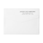 卒業キャップ 黒 金 返信先住所 ラップアラウンドラベル (裏面)