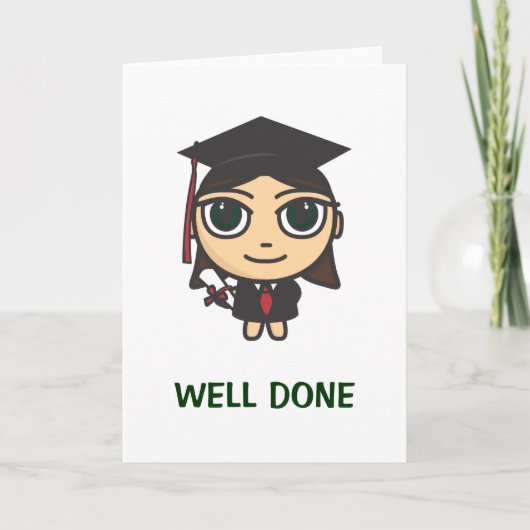 卒業キャラクターよくできた卒業カード カード (正面)