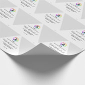 卒業ギフトラップライトグレーとホワイトHAMbWG ラッピングペーパー (角)