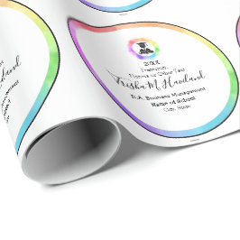 卒業ギフトラップ水カラーHAMbyWG ラッピングペーパー