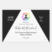 卒業ギフトラップ白黒HAMbyWG ラッピングペーパーシート (正面2)