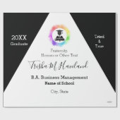 卒業ギフトラップ薄紫とホワイトHAMbyWG ラッピングペーパー (フラット)