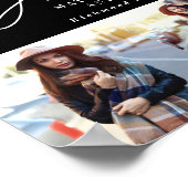 卒業ギフト数々の写真モダンスクリプエレガントト ポスター (角)