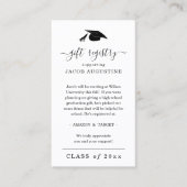 卒業ギフト登録カードの挿入 名刺 (正面)