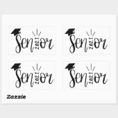 卒業ギフト、クラスOf 2021、シニア2021 長方形シール (シート)