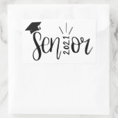 卒業ギフト、クラスOf 2021、シニア2021 長方形シール (バッグ)