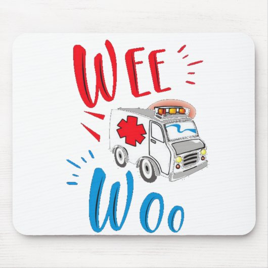 卒業ギフト，救急車，患者 マウスパッド (正面)