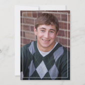 卒業クラシック写真受賞者ローレルブルー 招待状 (正面)