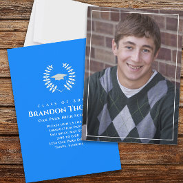 卒業クラシック写真受賞者ローレルブルー 招待状