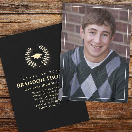 卒業クラシック写真受賞者ローレル金ゴールド 招待状