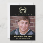 卒業クラシック写真受賞者ローレル金ゴールド 招待状 (正面)